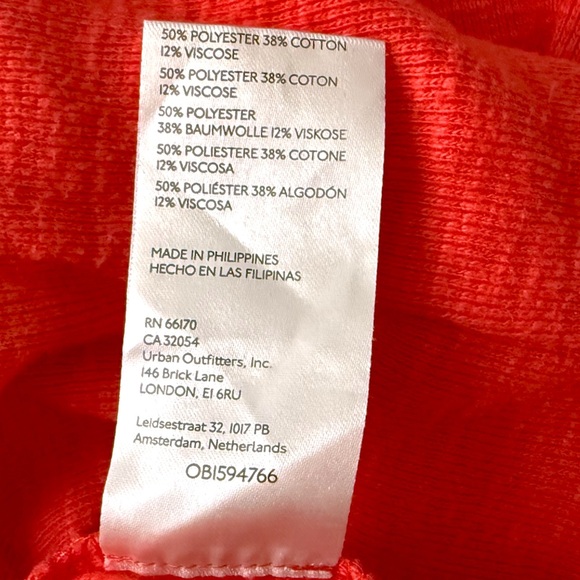 Anthropologie Pilcro Ruffle Popover Blouse Top Coral Size S - Picture 7 of 8